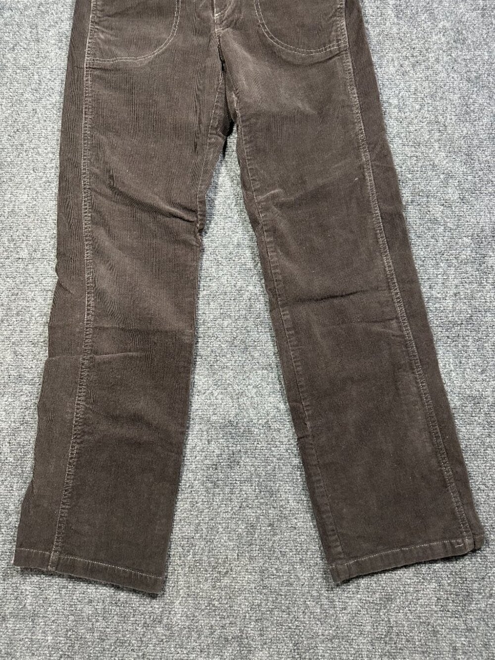Kuhl Pants Womens 6 Brown Corduroy Stretch Straight Leg Zip Back Pockets Logo - Picture 2 of 8